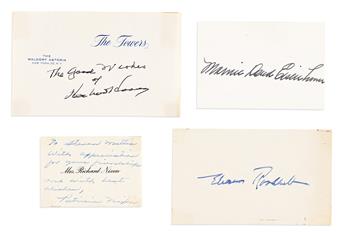(PRESIDENTS.) Group of 9 items Signed, or Signed and Inscribed, by a U.S. President or First Lady, to Steven R. Mattis.